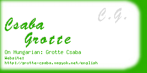 csaba grotte business card